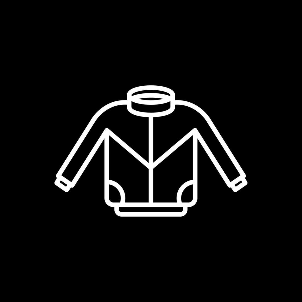 Jacket Line Inverted Icon Design vector