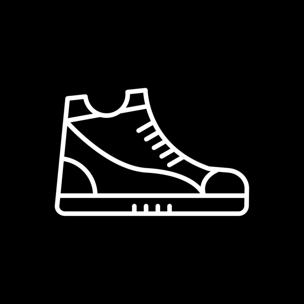 zapatilla de deporte línea invertido icono diseño vector