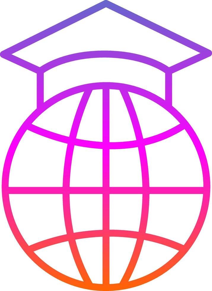 Study Abroad Line Gradient Icon Design vector