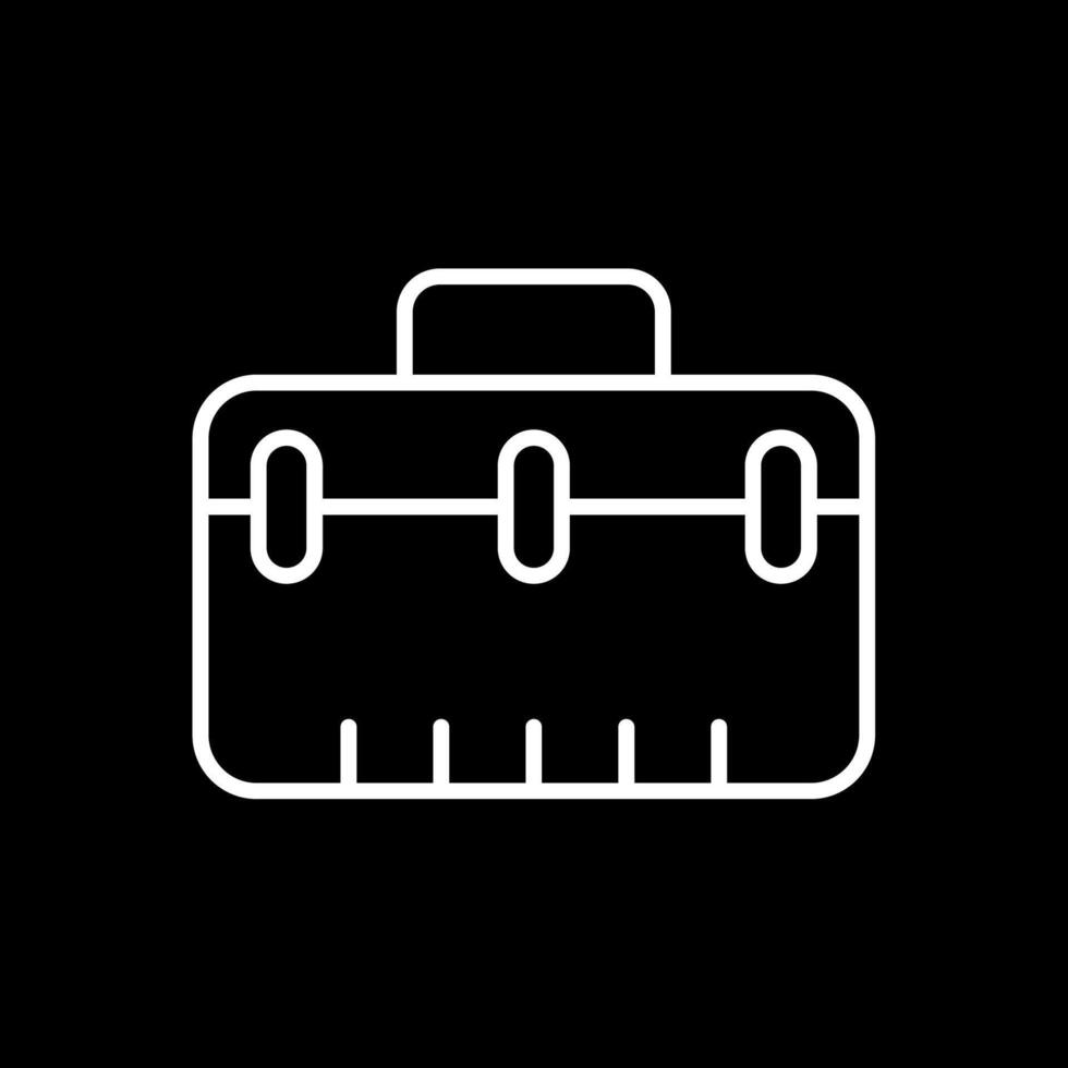 Suitcase Line Inverted Icon Design vector