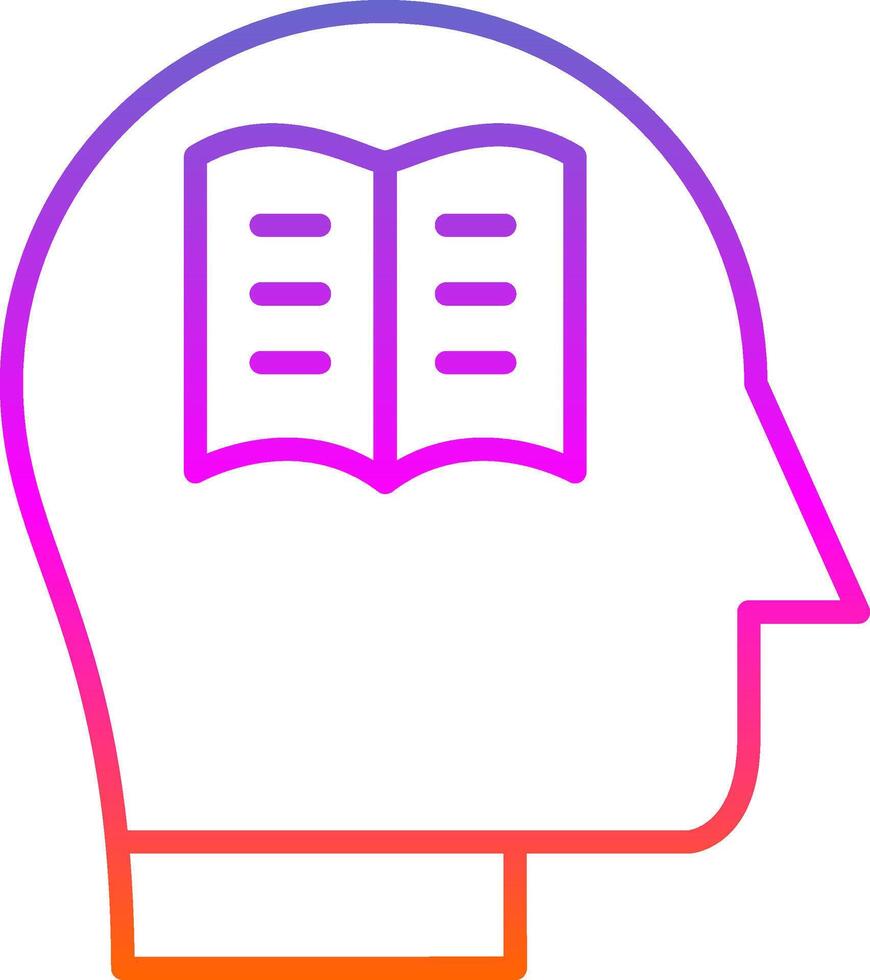 Knowledge Line Gradient Icon Design vector