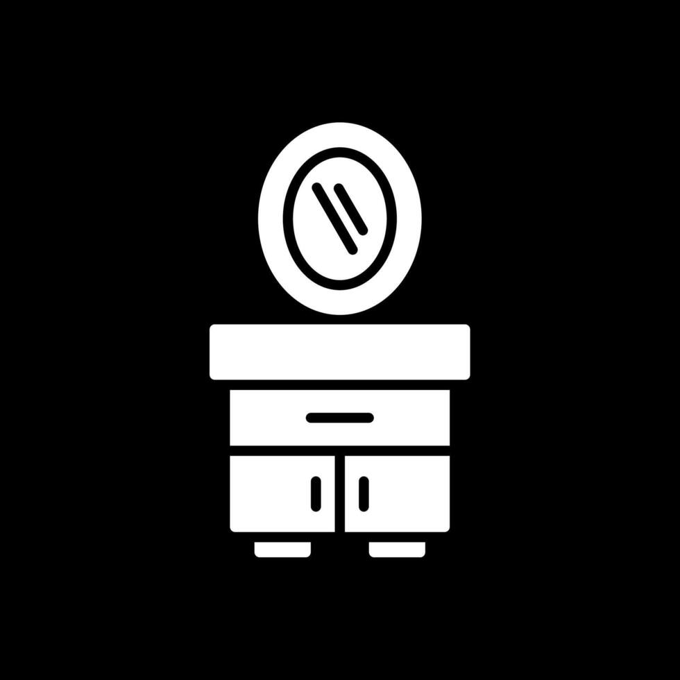 Vanity Set Glyph Inverted Icon Design vector