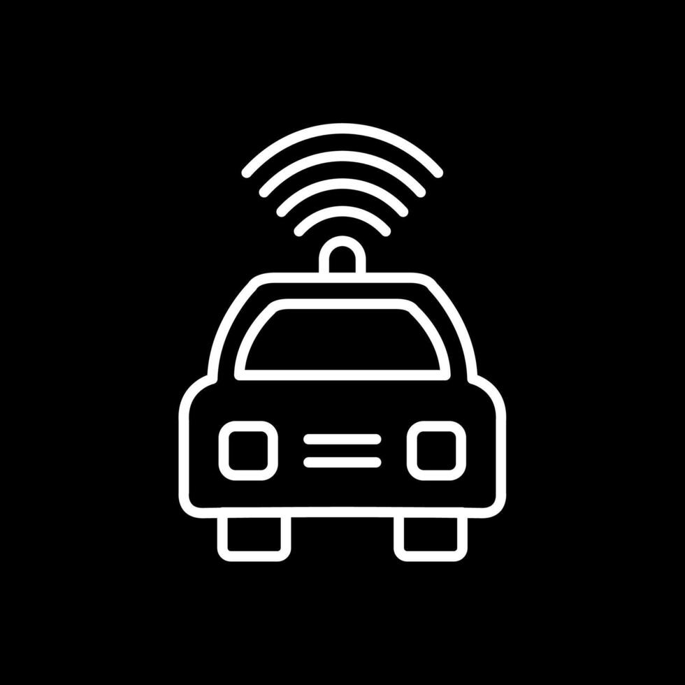 Car Line Inverted Icon Design vector