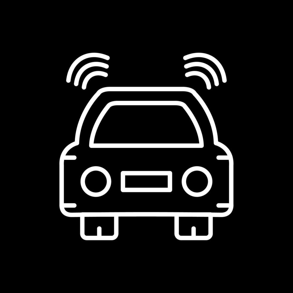 Car Line Inverted Icon Design vector