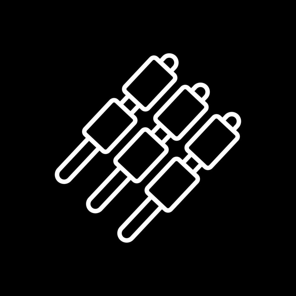 Marshmallows Line Inverted Icon Design vector