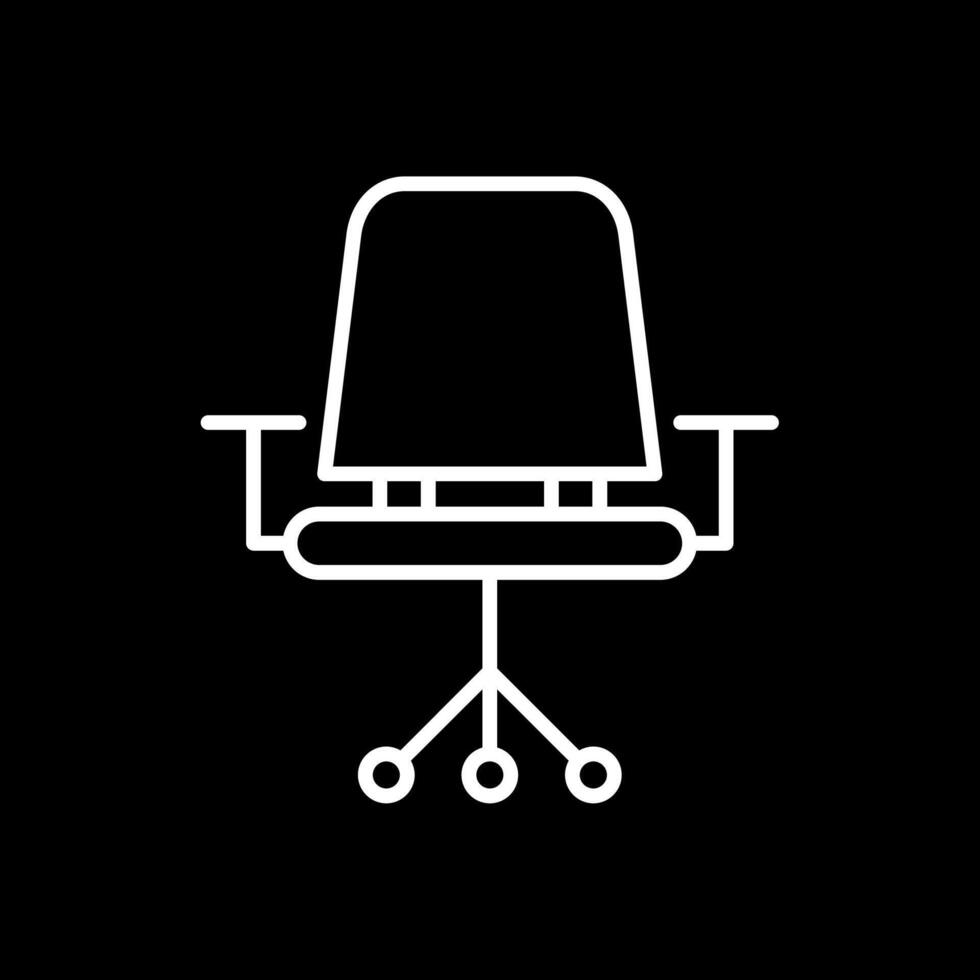 Chair Line Inverted Icon Design vector