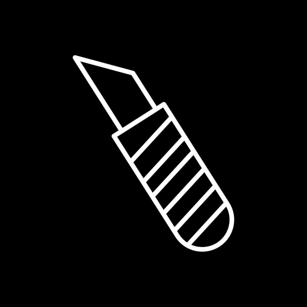 Cutting Knife Line Inverted Icon Design vector