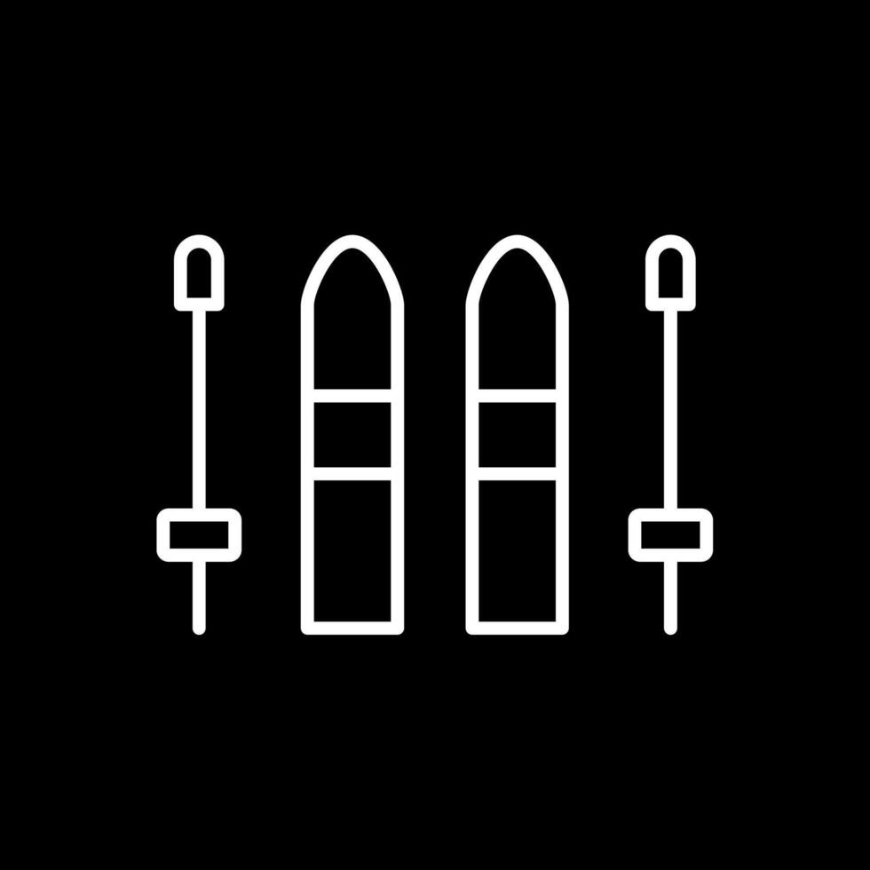 Skiing Line Inverted Icon Design vector