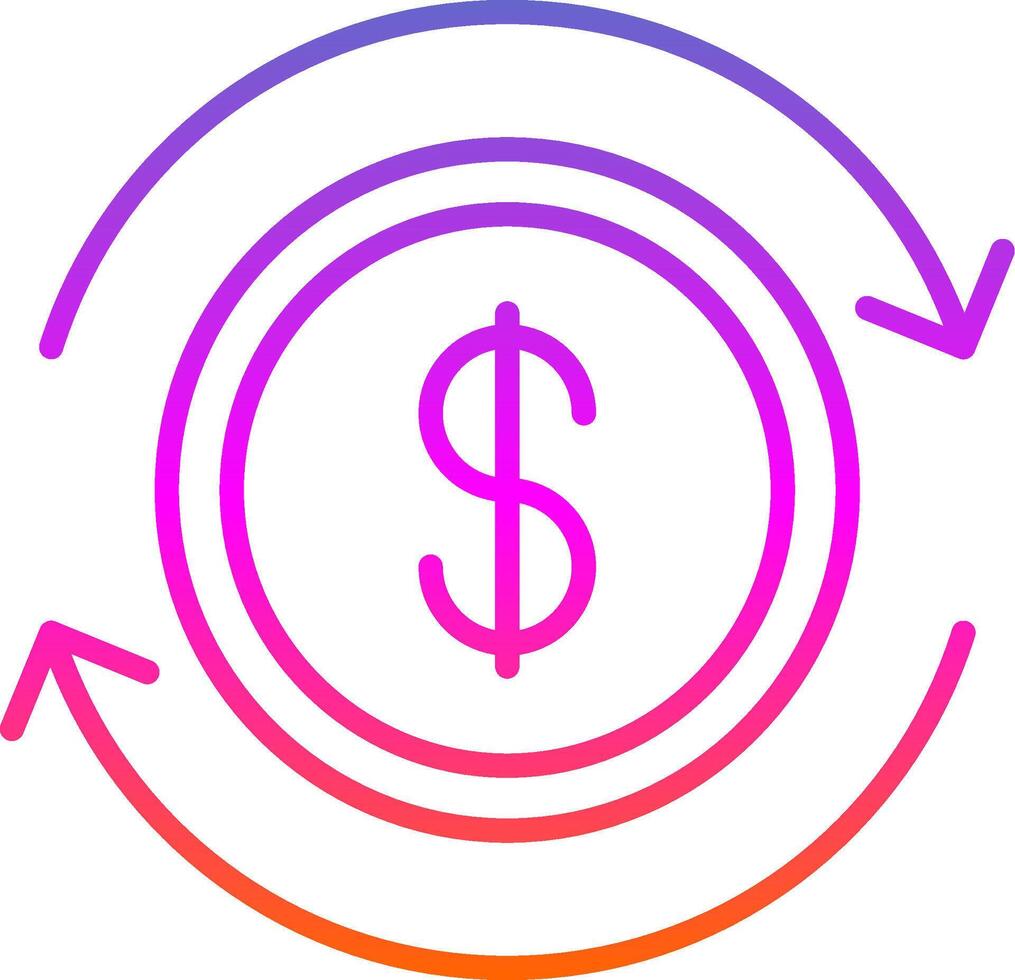 Business Continuity Line Gradient Icon Design vector