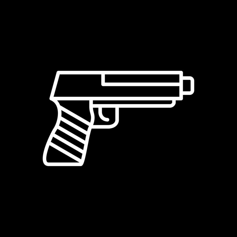 Gun Line Inverted Icon Design vector