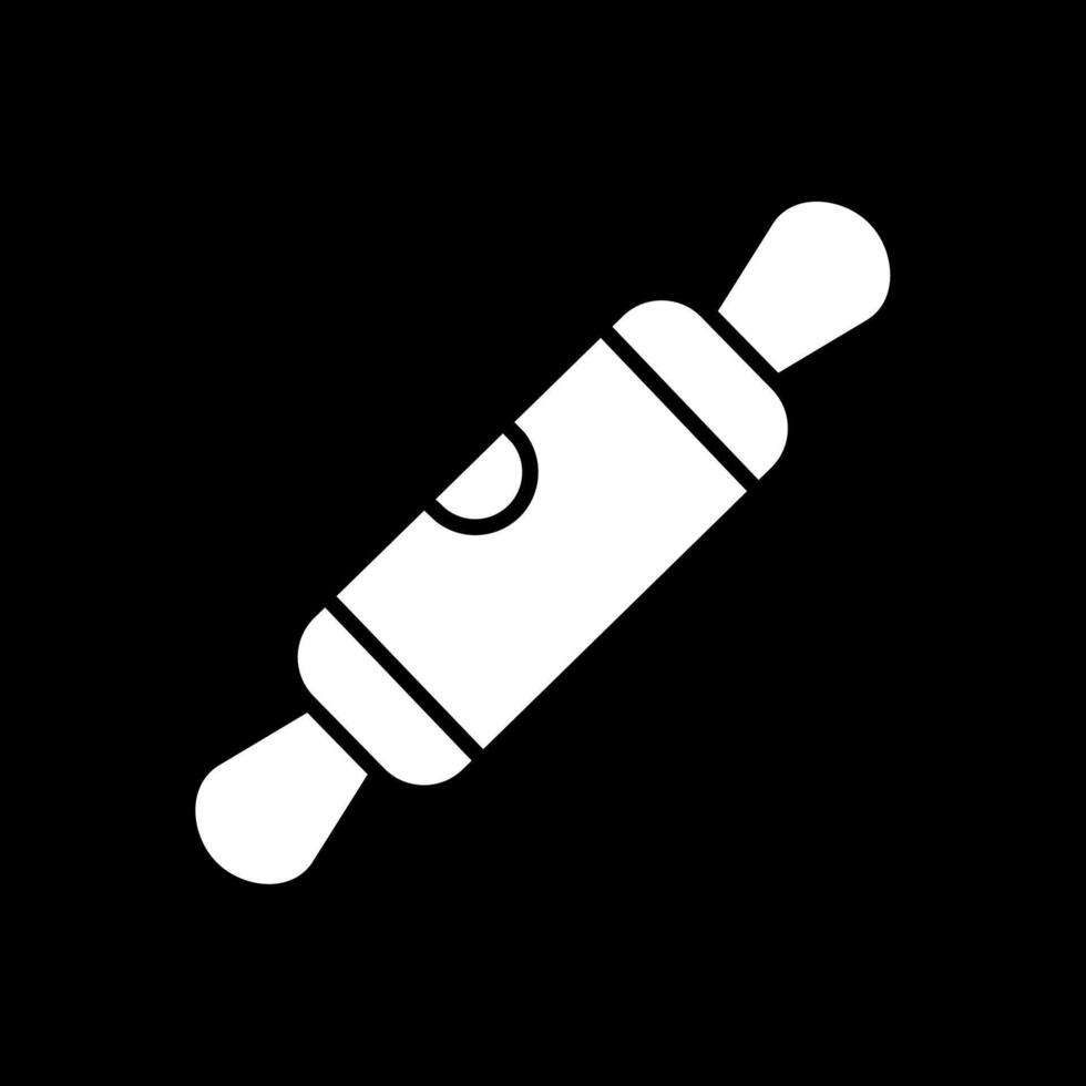 Rolling Pin Glyph Inverted Icon Design vector