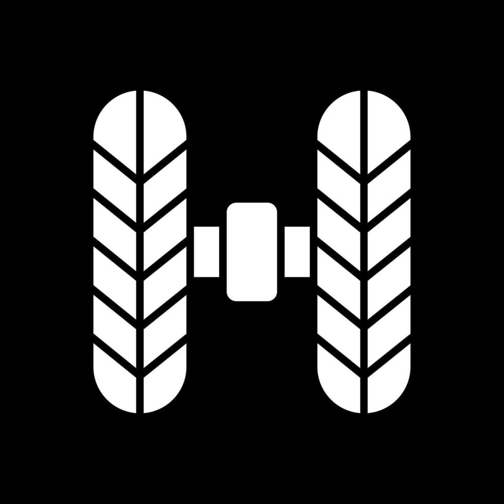 Wheel Alignment Glyph Inverted Icon Design vector