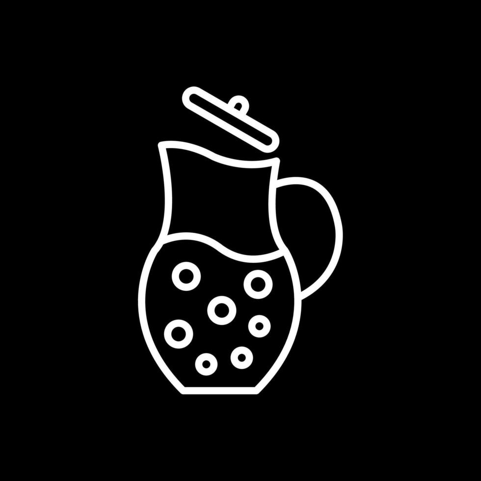 Jug Line Inverted Icon Design vector