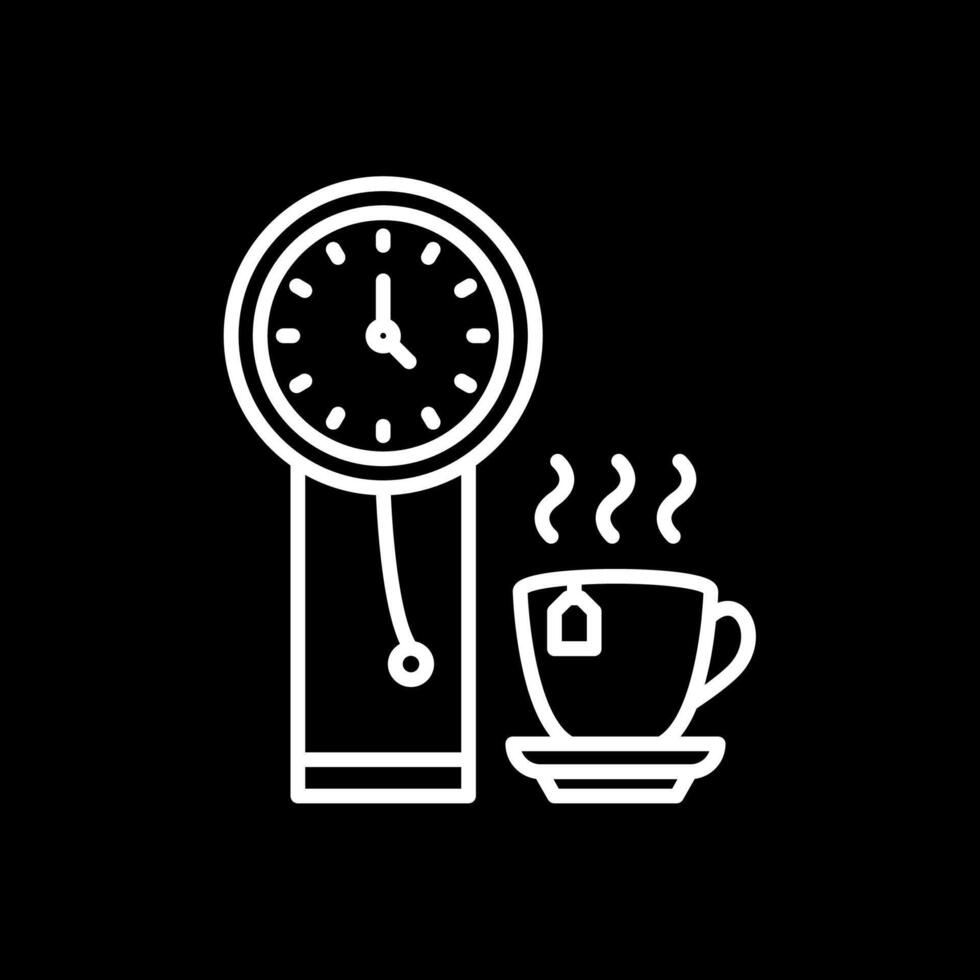 Clock Line Inverted Icon Design vector