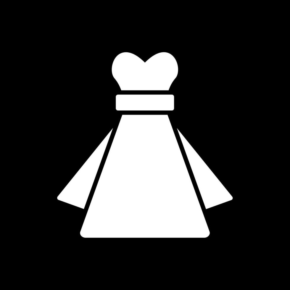 Dress Glyph Inverted Icon Design vector