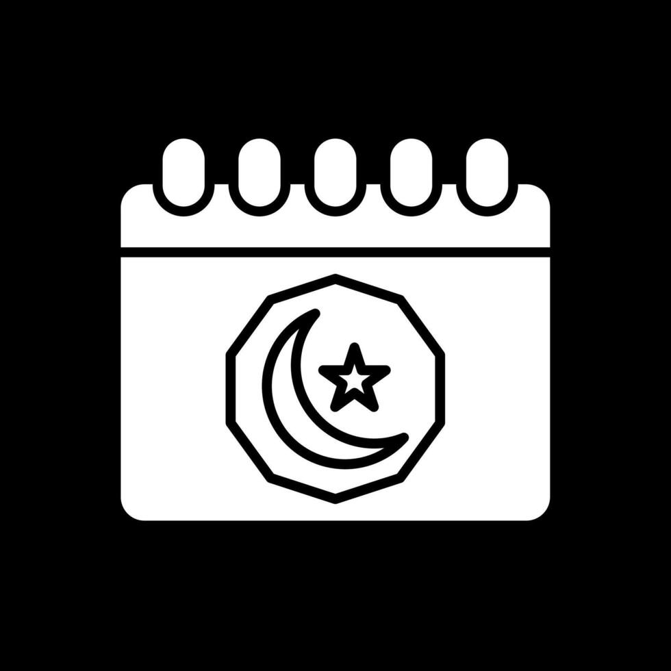 Ramadan Day Glyph Inverted Icon Design vector
