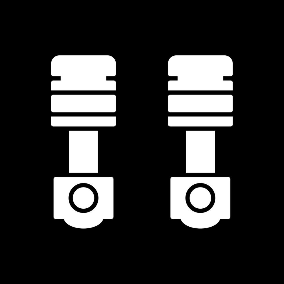 Pistons Glyph Inverted Icon Design vector