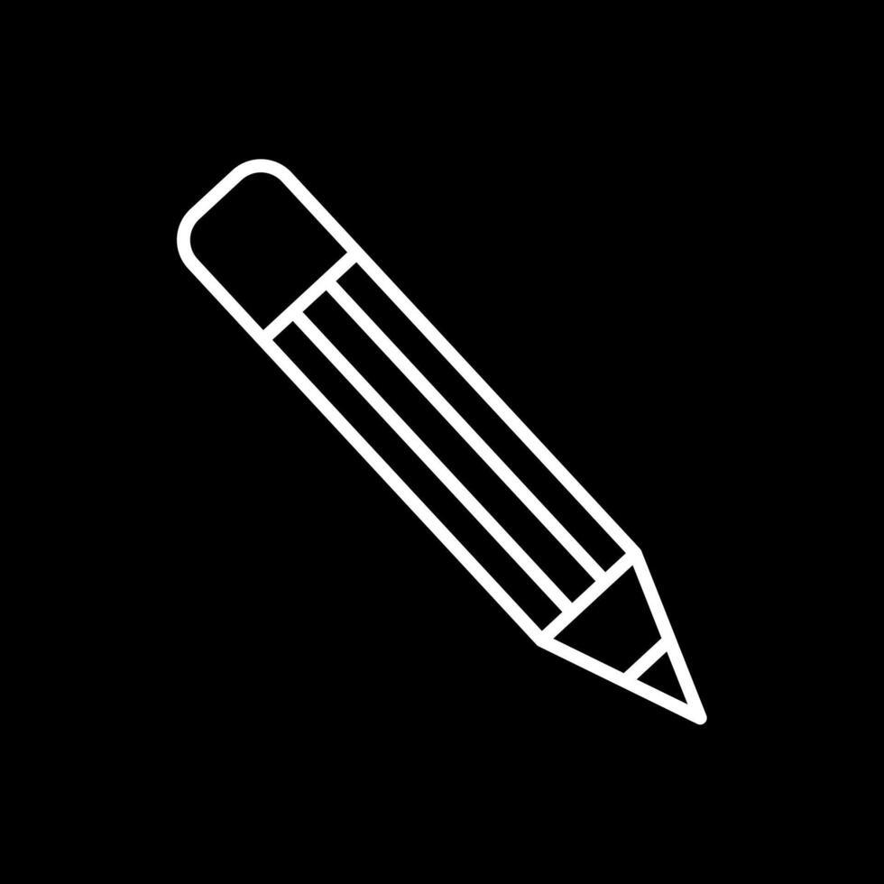 Pencil Line Inverted Icon Design vector