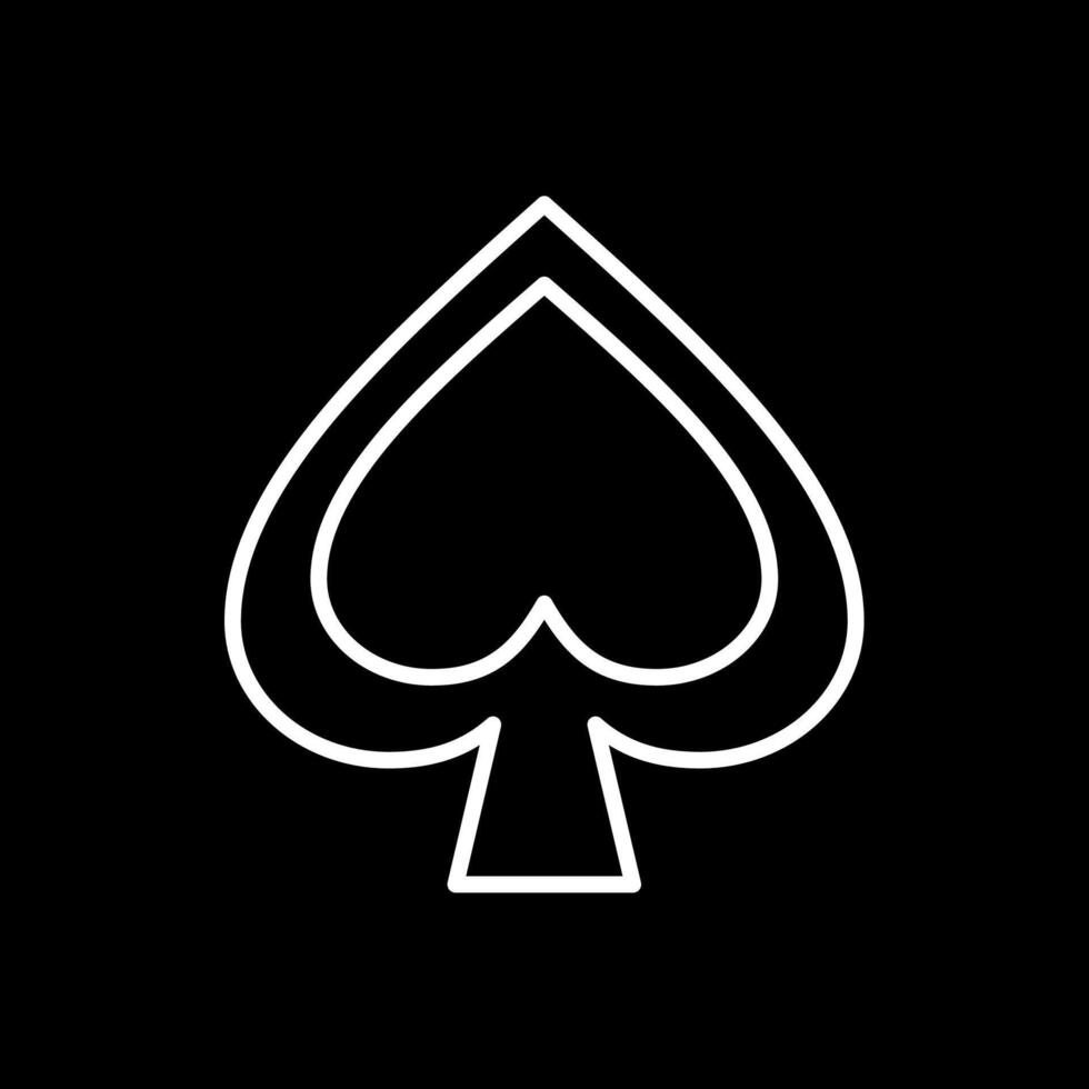 Spade Line Inverted Icon Design vector