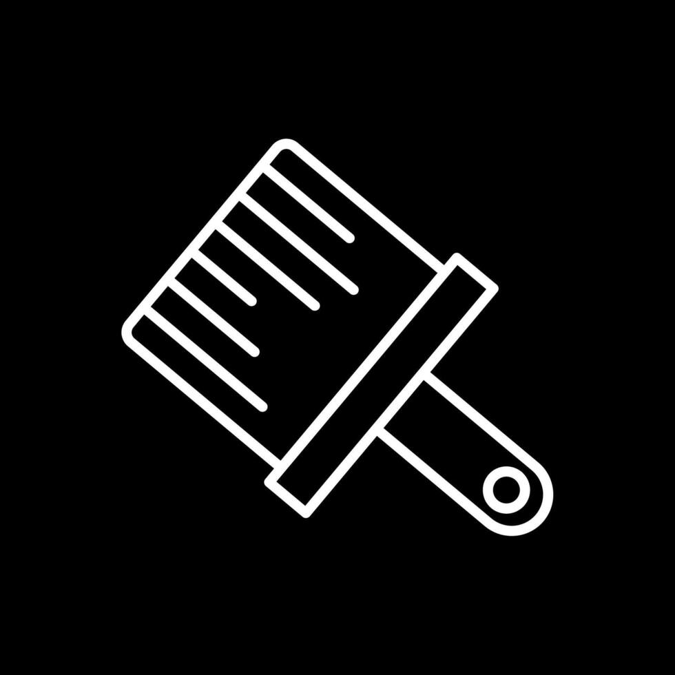 Paint Brush Line Inverted Icon Design vector