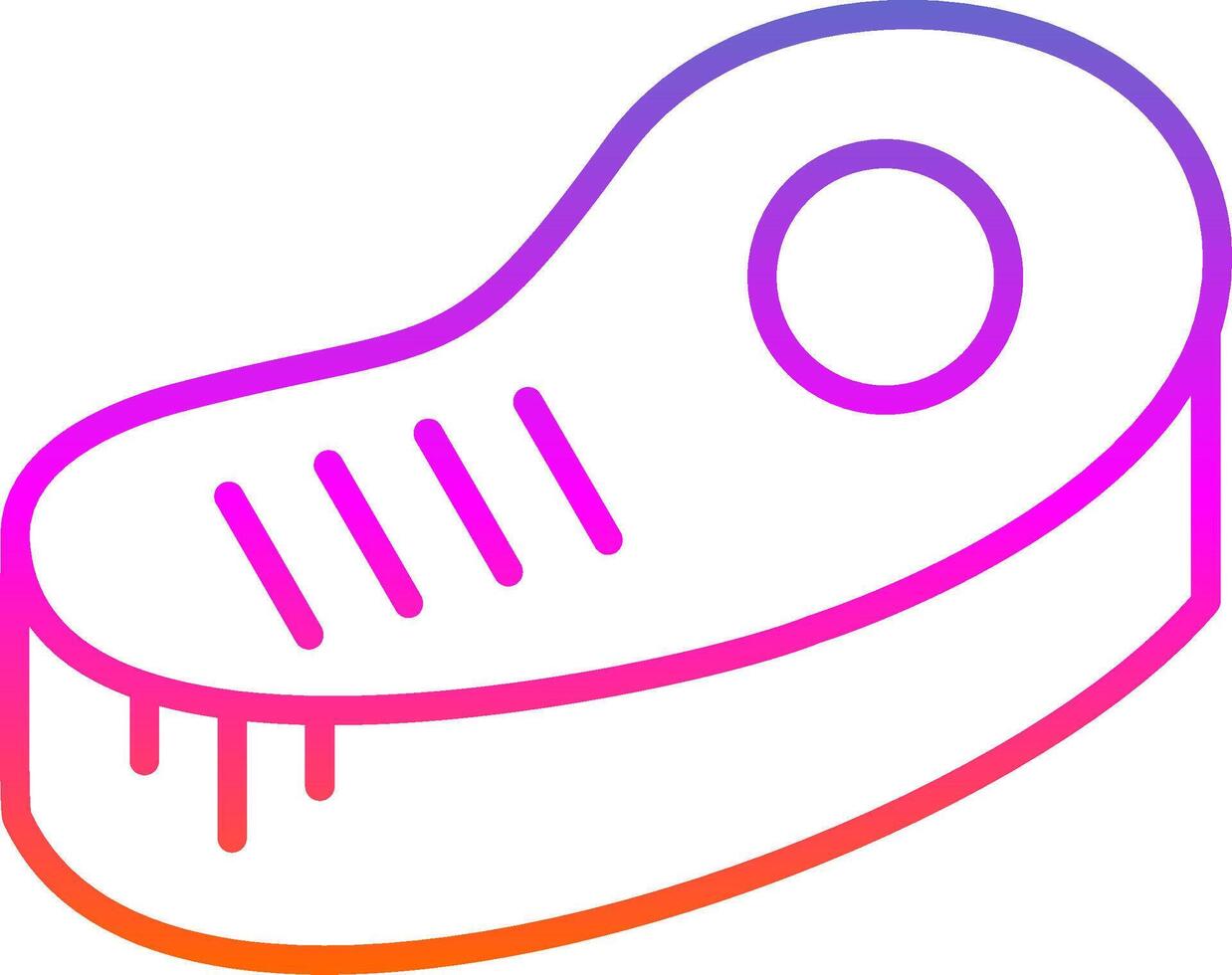 Steak Line Gradient Icon Design vector