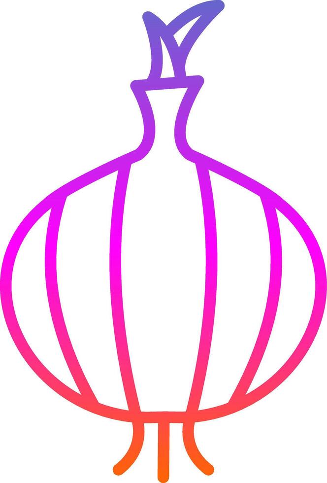 Onion Line Gradient Icon Design vector