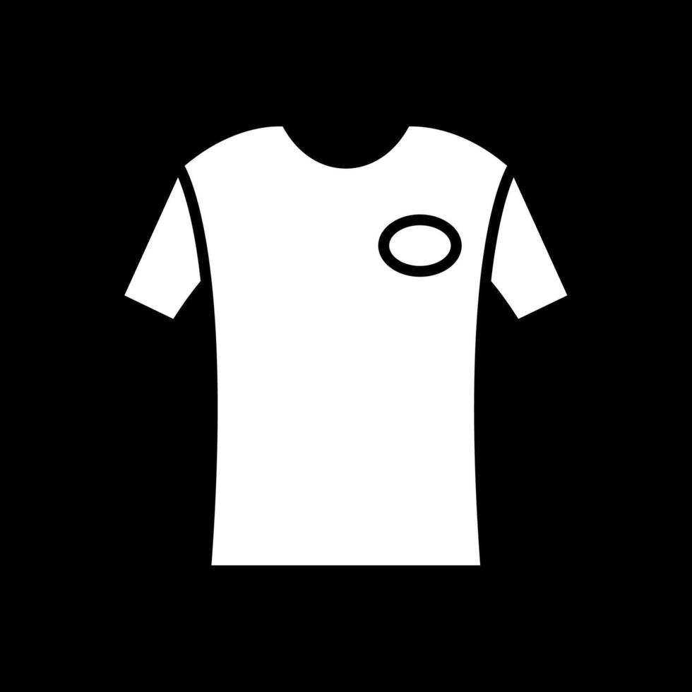 T Shirt Glyph Inverted Icon Design vector