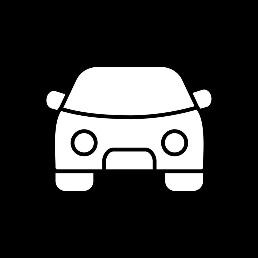Car Glyph Inverted Icon Design vector