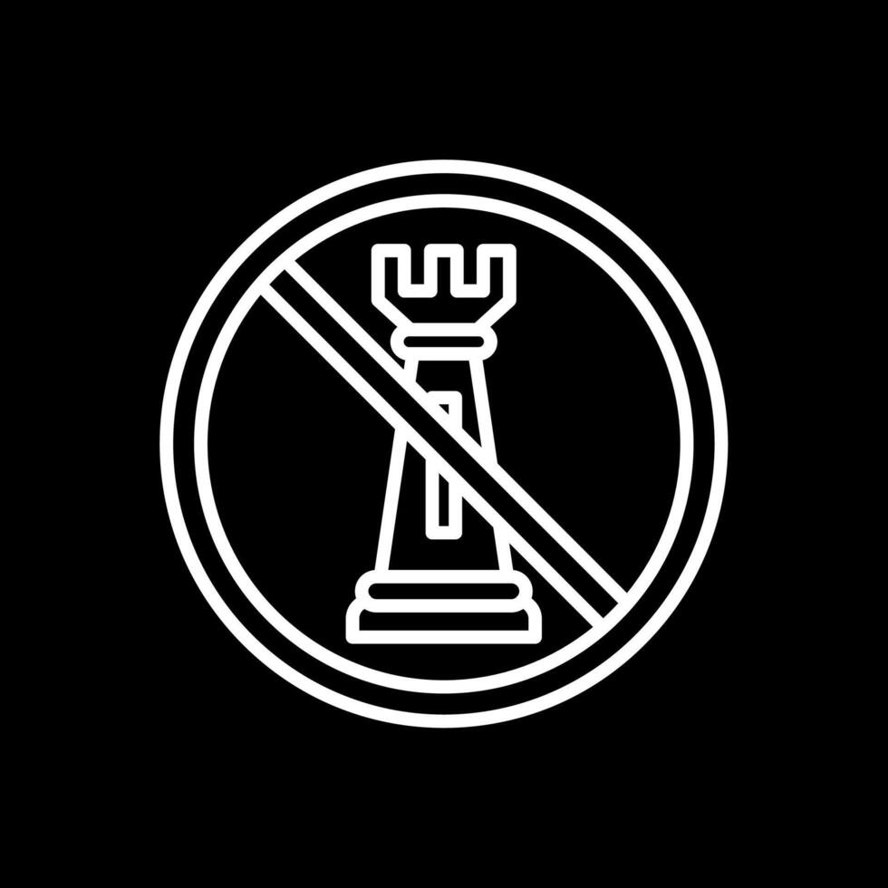 Prohibited Sign Line Inverted Icon Design vector