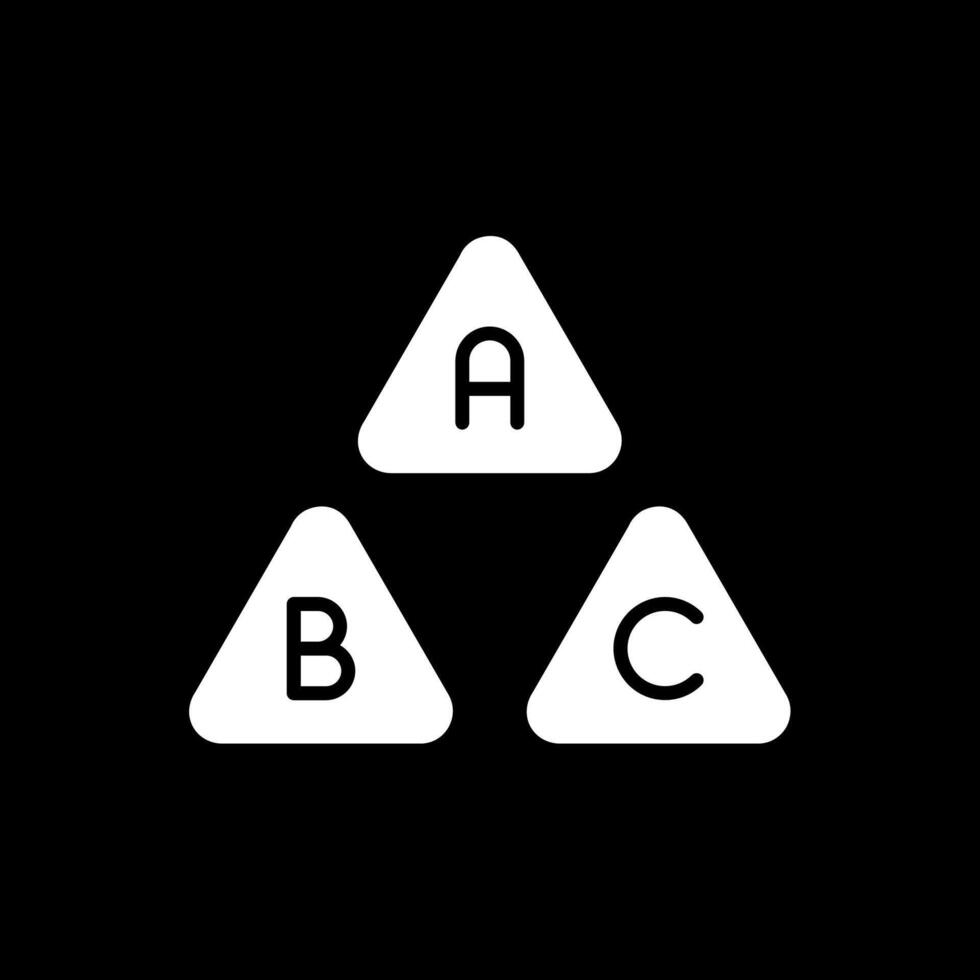 Abc Glyph Inverted Icon Design vector