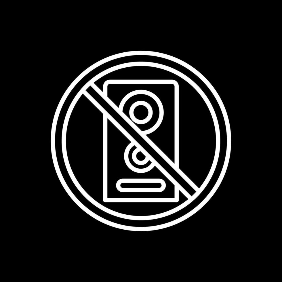 No speaker Line Inverted Icon Design vector