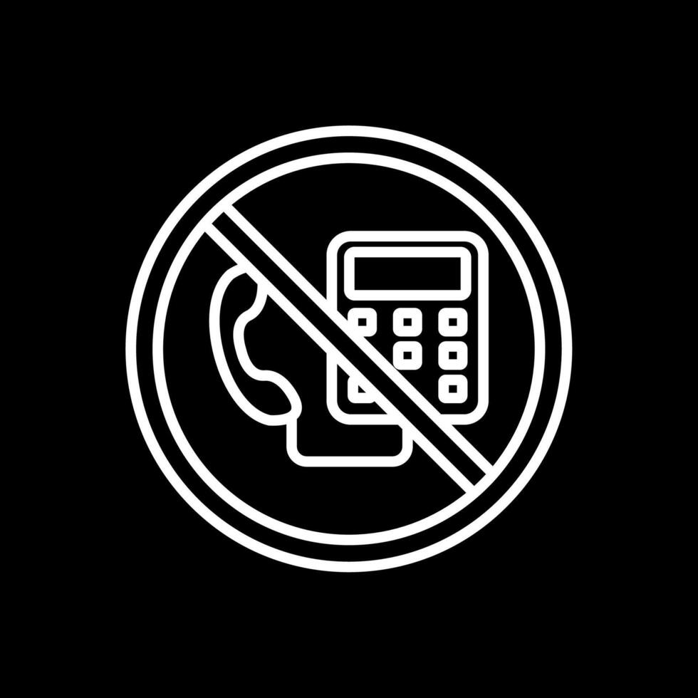 Prohibited Sign Line Inverted Icon Design vector