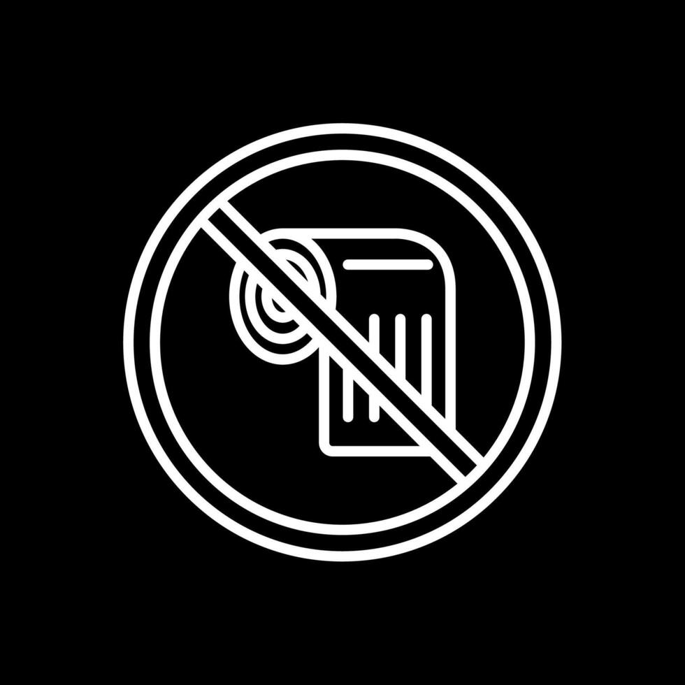 Prohibited Sign Line Inverted Icon Design vector