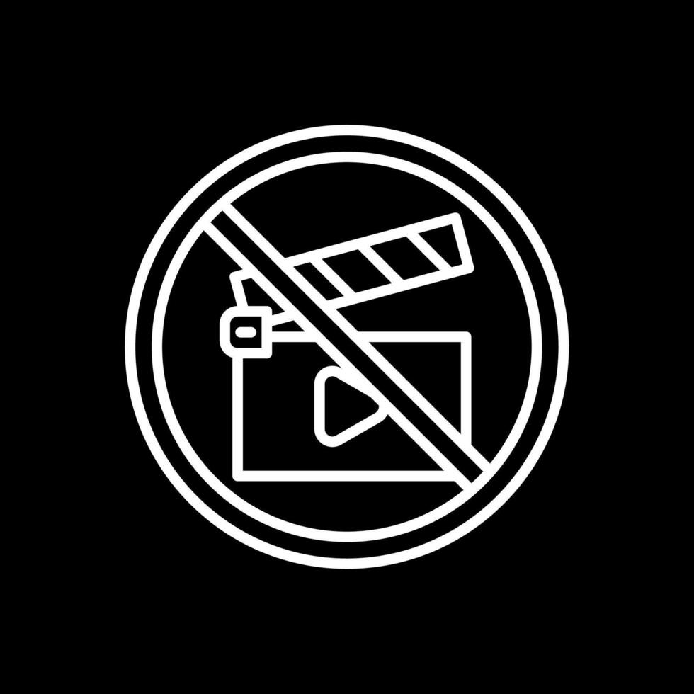 Empty Battery Line Inverted Icon Design vector