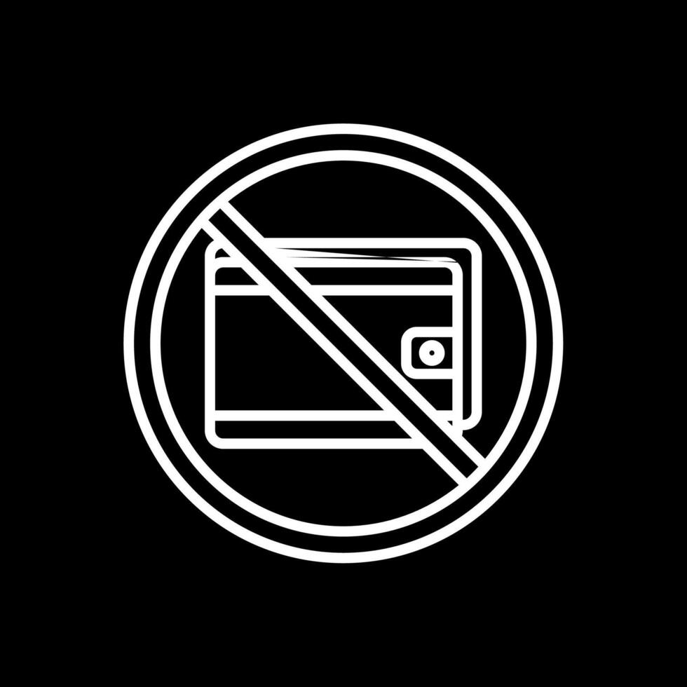 Prohibited Sign Line Inverted Icon Design vector