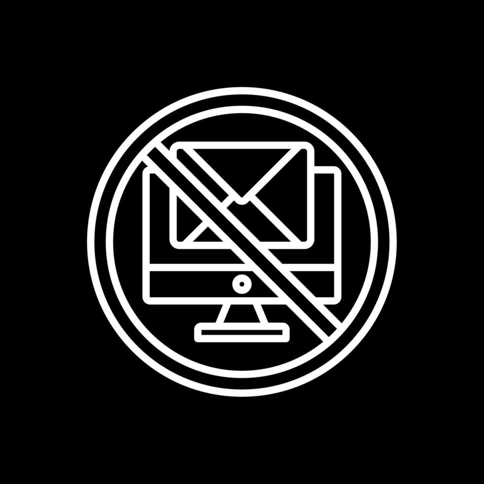 Prohibited Sign Line Inverted Icon Design vector