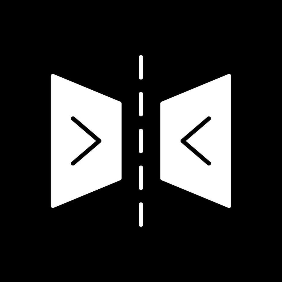 Reflect Glyph Inverted Icon Design vector