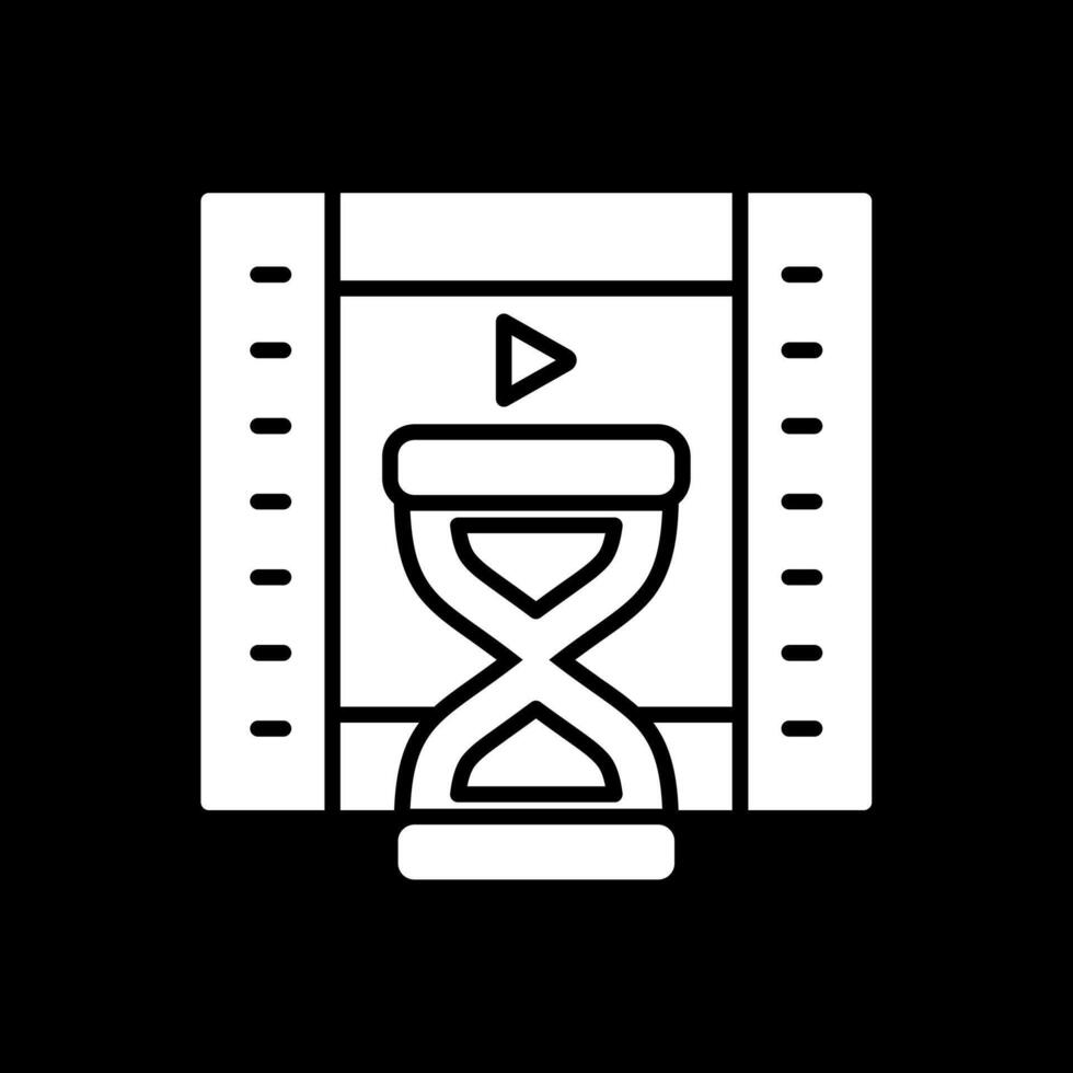 Duration Glyph Inverted Icon Design vector