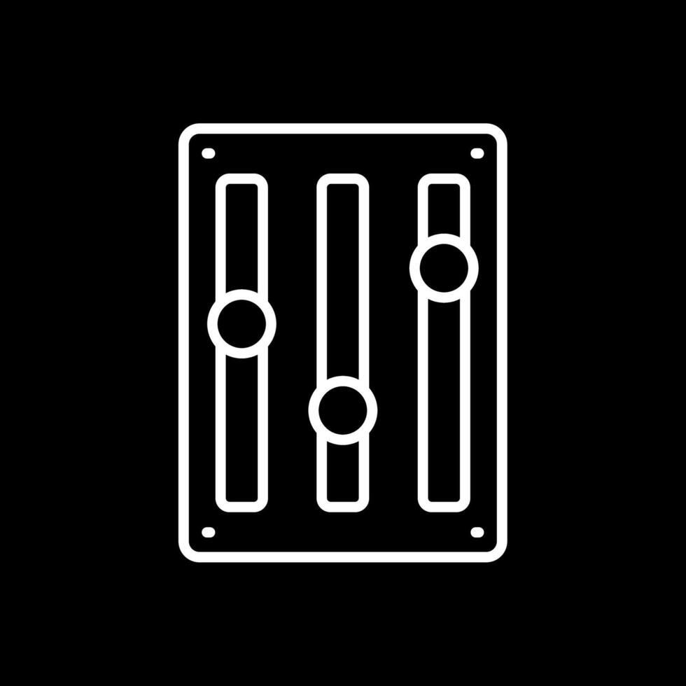 Music Adjust Line Inverted Icon Design vector