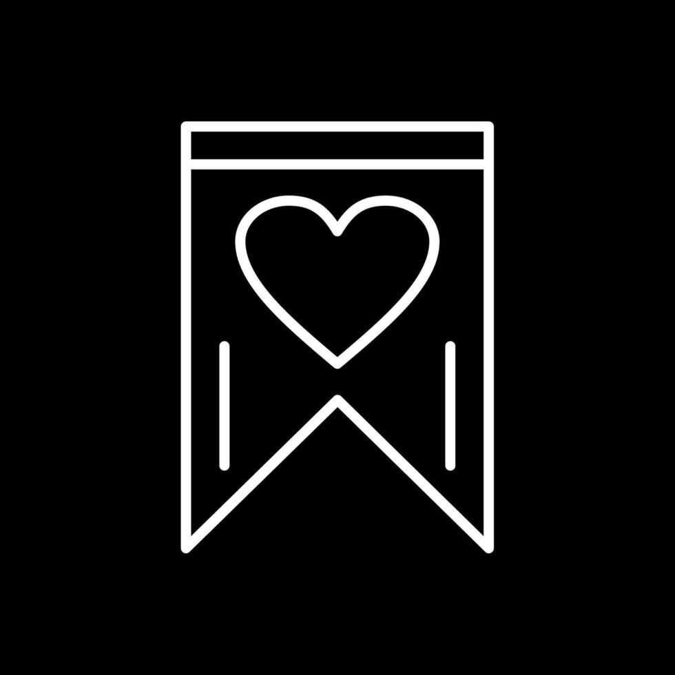 Favourite Line Inverted Icon Design vector