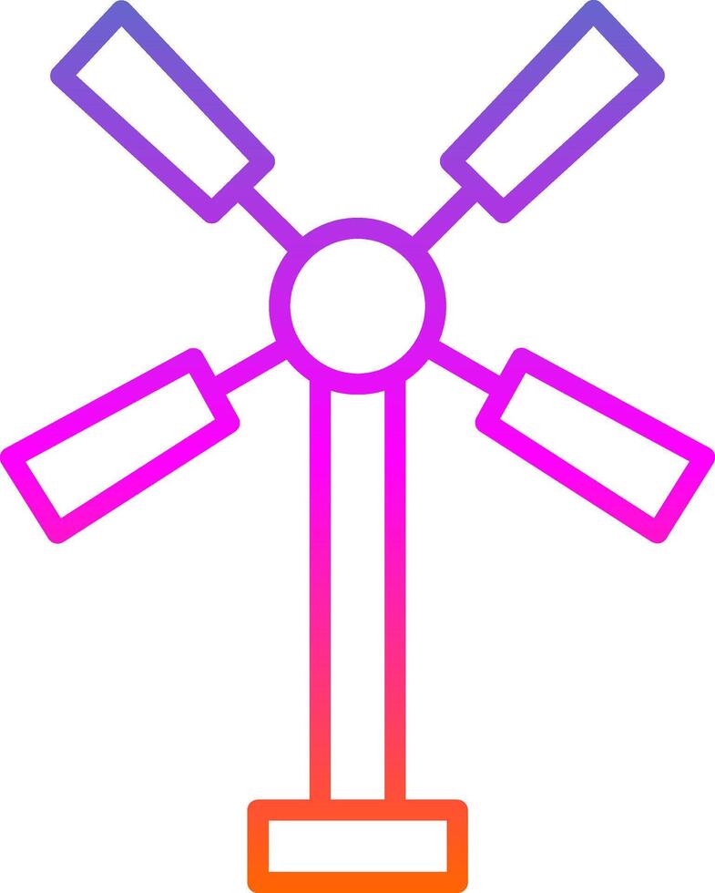 Windmill Line Gradient Icon Design vector