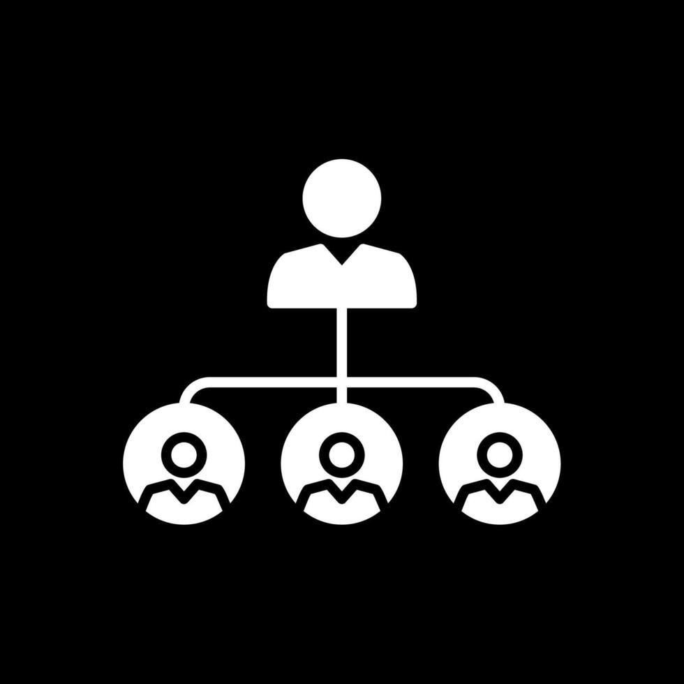 Team Glyph Inverted Icon Design vector