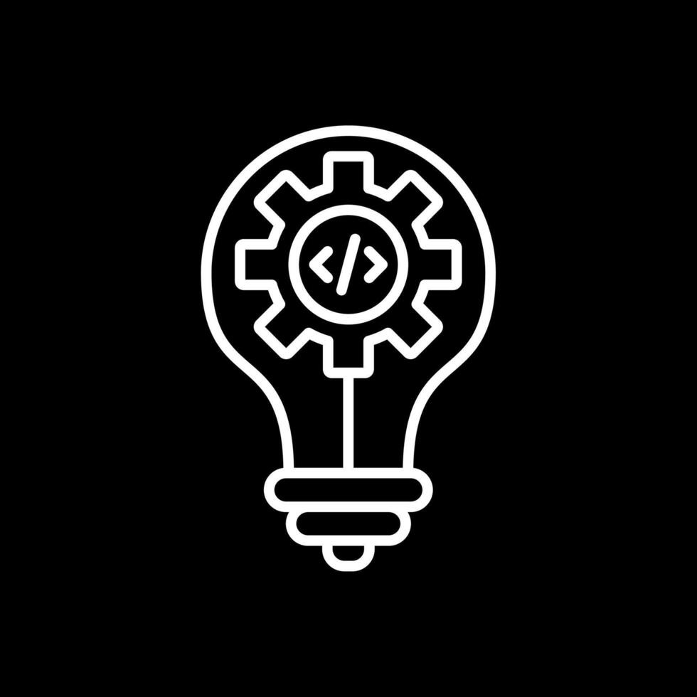Idea Line Inverted Icon Design vector