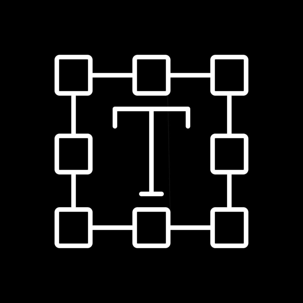 Typographic Line Inverted Icon Design vector