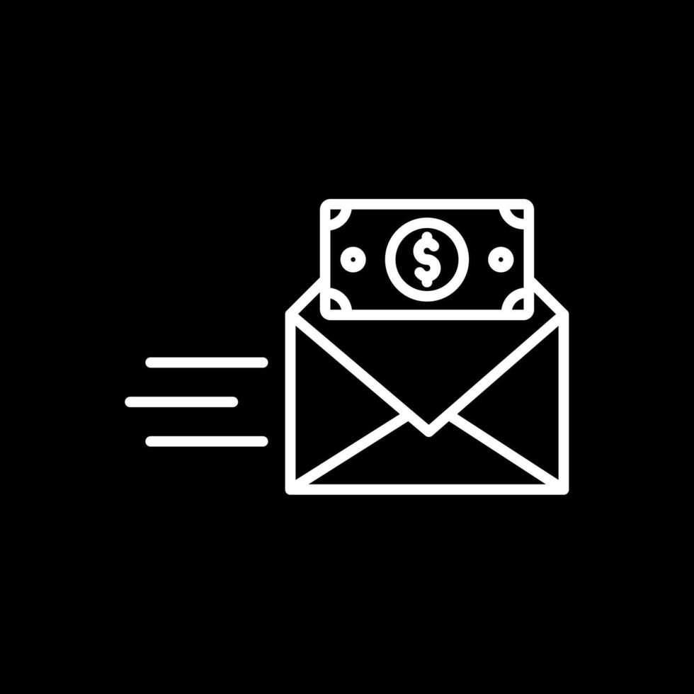 Bribe Line Inverted Icon Design vector