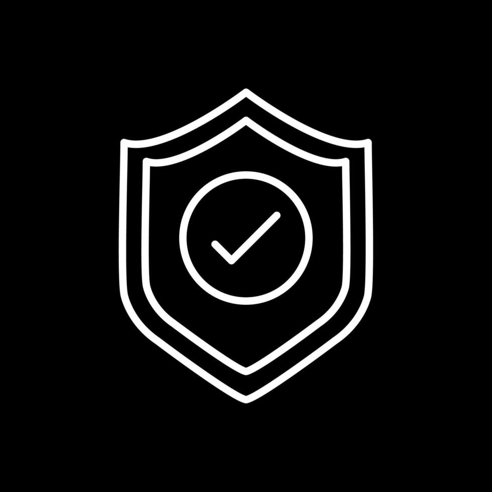 Protection Line Inverted Icon Design vector