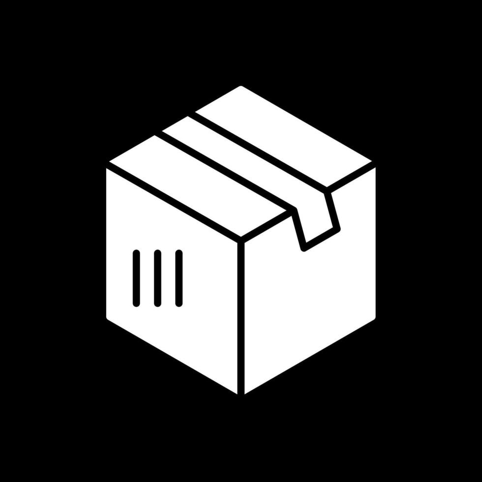 Cargo Glyph Inverted Icon Design vector