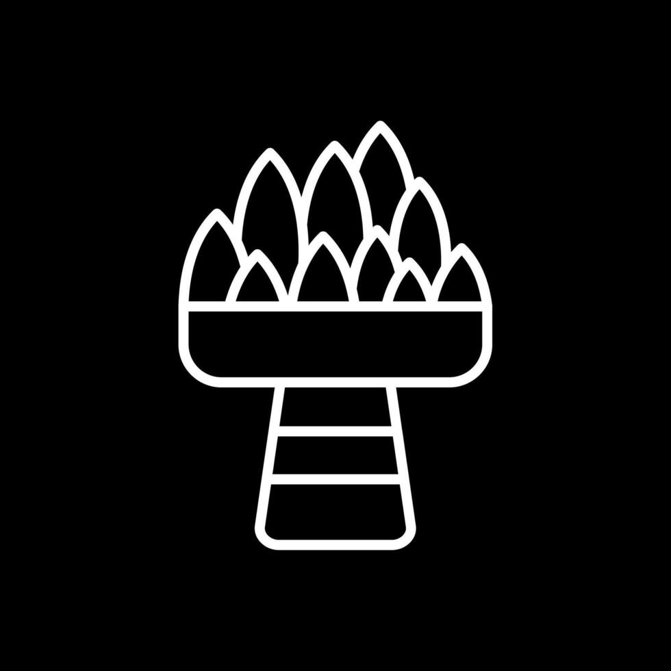 Artichoke Line Inverted Icon Design vector