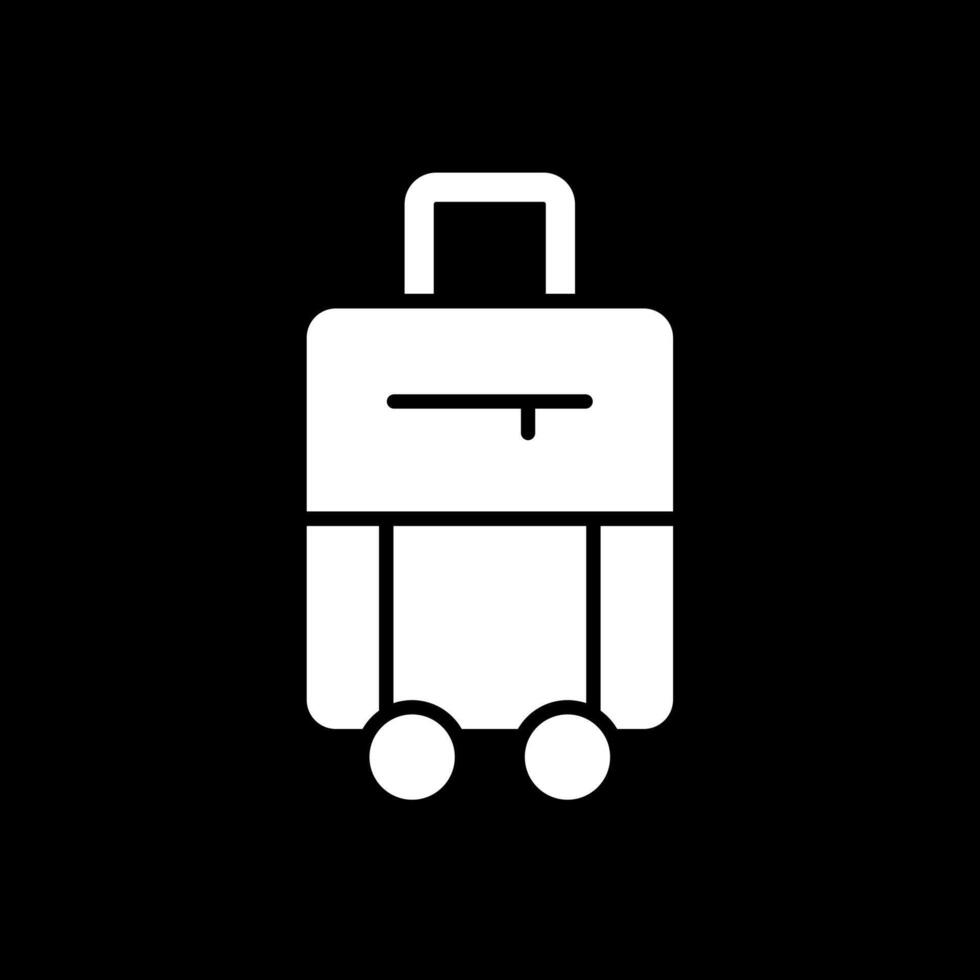 Bag Glyph Inverted Icon Design vector