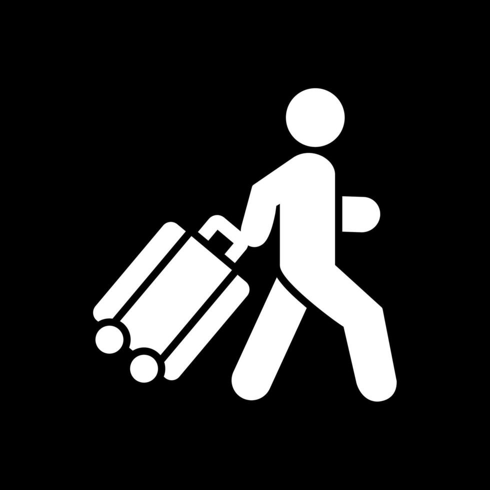 Person Glyph Inverted Icon Design vector